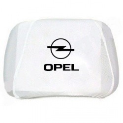 Чехол на подголовник белый Opel 2пред.